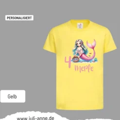 Personalisiertes Shirt GEBURTSTAG Zahl & Name personalisiert Mermaid Cutie 8