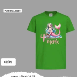 Personalisiertes Shirt GEBURTSTAG Zahl & Name personalisiert Mermaid Cutie 8