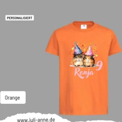 Personalisiertes Shirt GEBURTSTAG Zahl & Name personalisiert Meerschweinchen 2
