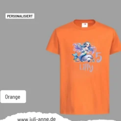 Personalisiertes Shirt GEBURTSTAG Zahl & Name personalisiert MERMAID CUTIE 7