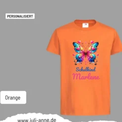 Personalisiertes Shirt SCHULKIND Name personalisiert Bagger Lovely Butterfly 2