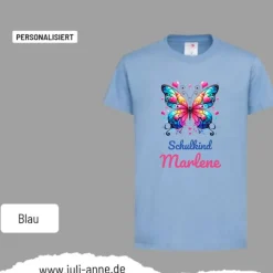 Personalisiertes Shirt SCHULKIND Name personalisiert Bagger Lovely Butterfly 2