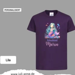 Personalisiertes Shirt SCHULKIND Name personalisiert Mermaid Cutie 8