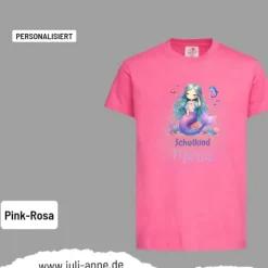 Personalisiertes Shirt SCHULKIND Name personalisiert Mermaid Cutie 8
