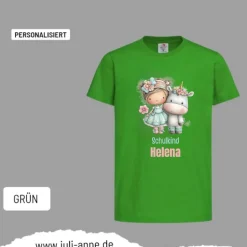 Personalisiertes Shirt SCHULKIND Name personalisiert EINHORN Mädchen 3