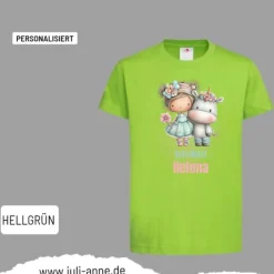 Personalisiertes Shirt SCHULKIND Name personalisiert EINHORN Mädchen 3