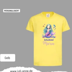 Personalisiertes Shirt SCHULKIND Name personalisiert Mermaid Cutie 8