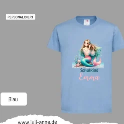 Personalisiertes Shirt SCHULKIND Name personalisiert MERMAID CUTIE 5