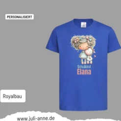 Personalisiertes Shirt SCHULKIND Name personalisiert EINHORN Mädchen 1