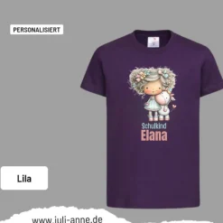 Personalisiertes Shirt SCHULKIND Name personalisiert EINHORN Mädchen 1