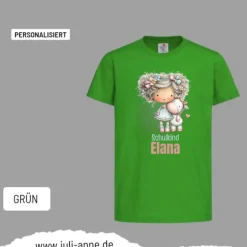 Personalisiertes Shirt SCHULKIND Name personalisiert EINHORN Mädchen 1