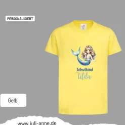 Personalisiertes Shirt SCHULKIND Name personalisiert Mermaid Cutie 12