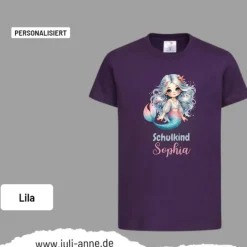 Personalisiertes Shirt SCHULKIND Name personalisiert MERMAID CUTIE 3