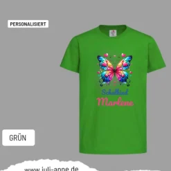 Personalisiertes Shirt SCHULKIND Name personalisiert Bagger Lovely Butterfly 2