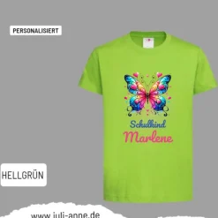 Personalisiertes Shirt SCHULKIND Name personalisiert Bagger Lovely Butterfly 2