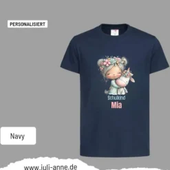 Personalisiertes Shirt SCHULKIND Name personalisiert EINHORN Mädchen 4