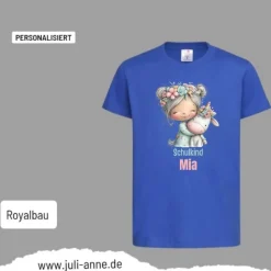 Personalisiertes Shirt SCHULKIND Name personalisiert EINHORN Mädchen 4
