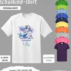 Personalisiertes Shirt SCHULKIND Name personalisiert MERMAID CUTIE 6