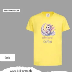 Personalisiertes Shirt SCHULKIND Name personalisiert Baby Drache Mond