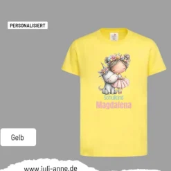Personalisiertes Shirt SCHULKIND Name personalisiert EINHORN Mädchen 2