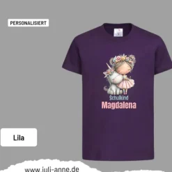 Personalisiertes Shirt SCHULKIND Name personalisiert EINHORN Mädchen 2