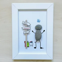 Personalisiertes Steinbild Zahnarzt Ruhestand – Einzigartiges Abschiedsgeschenk & Dekoration, STB-209