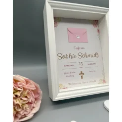 Personalisiertes Taufgeschenk Wanddeko | Custom Wandbild Kinderzimmer | Geldgeschenk zur Taufe  | Wunscherfüller Taufe