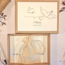 Personalisiertes Taufgeschenk – Geschenkbox mit Name & Datum | Handgefertigtes Geldgeschenk zur Taufe