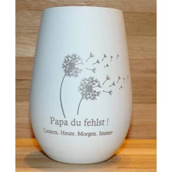 Personalisiertes Trauerlicht Windlicht – Gravur