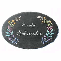 Personalisiertes Türschild Familie Schiefer – Exklusives Hochzeitsgeschenk, handgefertigt & wetterfest