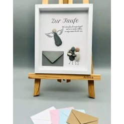 Personalisiertes und einzigartiges Taufgeschenk, Geldgeschenk Taufe, personalisiertes Geschenk Wanddeko, Wandbild Taufe