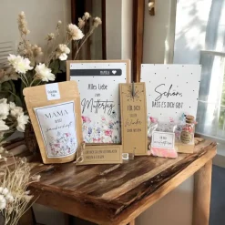 Personalisiertes und handgemachtes Muttertagsgeschenk, Geschenk zum Muttertag personalisiert, Geschenkbox, Geschenkidee