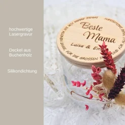 Personalisiertes Vorratsglas | Geschenk Mama, Papa | Kleines Dankeschön | beste Mama | bester Papa | Großeltern