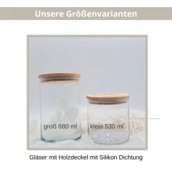 Personalisiertes Vorratsglas mit Holzdeckel | Kleines Dankeschön | Abschiedsgeschenk Kindergarten | Geschenk Hebamme