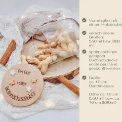 Personalisiertes Vorratsglas Weihnachten Sternchen