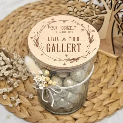 Personalisiertes Vorratsglas als Hochzeitsgeschenk