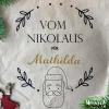 Personalisiertes Weihnachtssäckchen mit Name, Nikolaussack, Geschenktasche, Geschenk zum Nikolaus, Weihnachten, Nikolaus