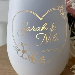 Personalisiertes Windlicht | Hochzeit | Hochzeitstag | Gravur | Kristallglas | Erinnerungslicht | Vase | Hochzeitsgesche