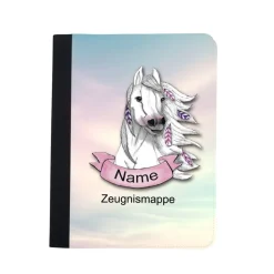 Pferd Zeugnismappe personalisiert | Zeugnismappe | Zeugnismappe mit Namen | Urkundenmappe
