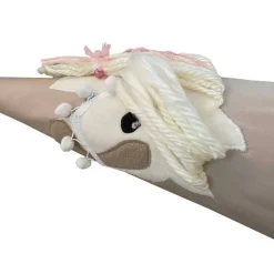 Pferde Schultüte in beige, Zuckertüte mit Pferd, mit Namen bestickt, Schultüte Stoff für Mädchen, passend für 70 cm Papp