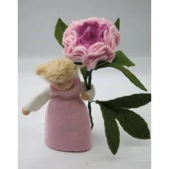 Pfingstrose - Jahreszeitentisch - Waldorf Art -handgefertigte Blumenkinder - einzigartige Blumenkinder - Art.Nr.FR2