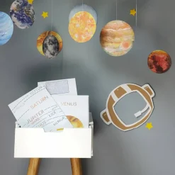 Planetenmobile Aquarell-Sonnensystem Dekoration