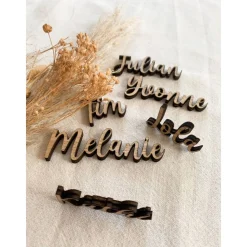 Platzkarten Tischkarten Namen aus echtem Eichenholzfurnier