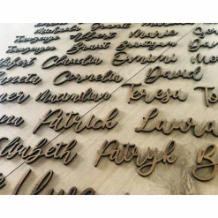 Platzkärtchen/Tischkarten aus Holz Hochzeit, Feier, Taufe personalisiert in verschiedenen Farben