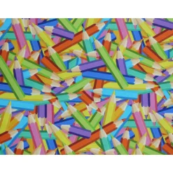 Platzset Buntstifte mit Wunschnamen Artikelnr.PS 43