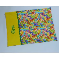 Platzset Buntstifte mit Wunschnamen Artikelnr.PS 43