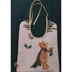 Platzset Lätzchen Weihnachtsteddy beidseitig nutzbar aus Wachstuch