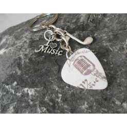 Plektrum Rock i love  Musik , Note, Schlüsselanhänger,