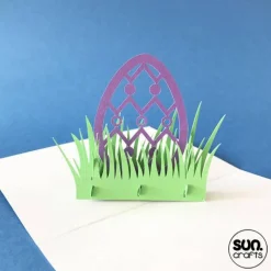 Plottdatei 3D Pop Up Karte Osterei klein, Frühling, Ostern, Geburtstag