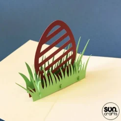 Plottdatei 3D Pop Up Karte Osterei klein, Frühling, Ostern, Geburtstag